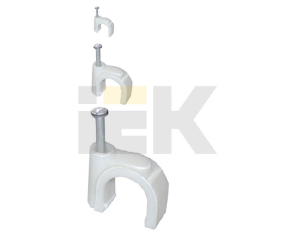 Купить IEK Скоба 30мм круглая пластиковая