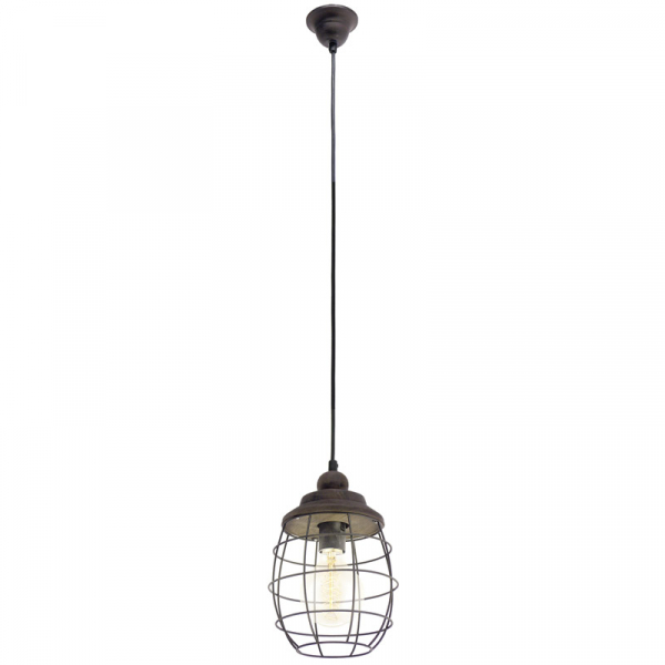 Eglo Подвес BAMPTON, 1x60W (E27), Ø180, H1100, сталь, патина, коричневый 49219