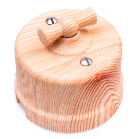 BIRONI Лизетта Пластик Карельская сосна Выключатель перекрестный 1-кл B1-203-13