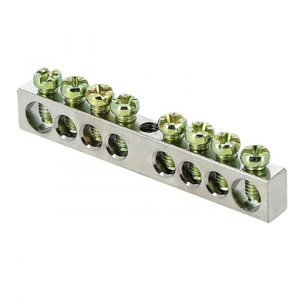 EKF PROxima Шина PEN "ноль-земля" (6x9мм) 8 отв. цинк крепеж по центру