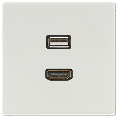 JUNG Мультимедиа разъём, светло-серый MALS1163LG