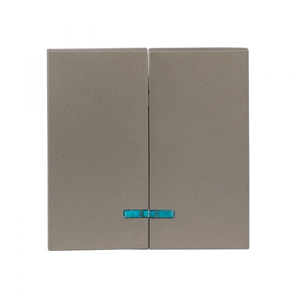 EKF PROxima Валенсия лицевая панель выключателя 2-кл. с индикатором 10А кашемир