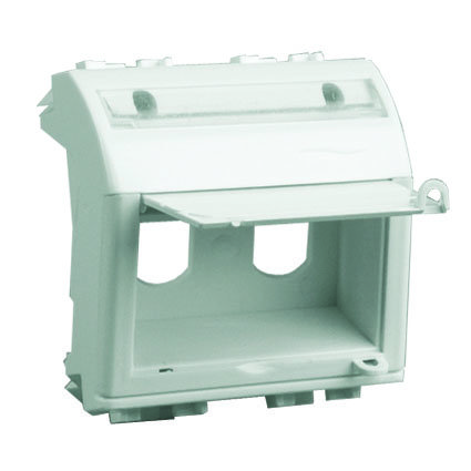 DKC Адаптер для двух оптоволоконных разъемов типа ST, белый, 2мод.