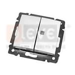 Купить Legrand DIY Valena Алюм Выключатель 2-х клавишный с подсветкой 694344