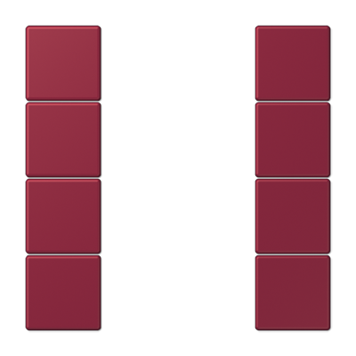 JUNG Набор накладок 4 группы для модулей F50 термопласт Les Couleurs® Le Corbusier LC504TSA4320M