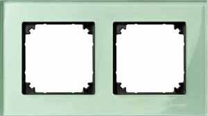 Купить SE Merten SM M-Elegance Стекло Зеленое кальцит Рамка 2-ая MTN404204