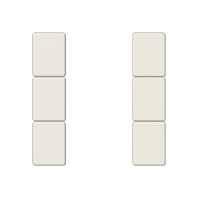 JUNG комплект накладок 3гр слоновая кость A503TSA