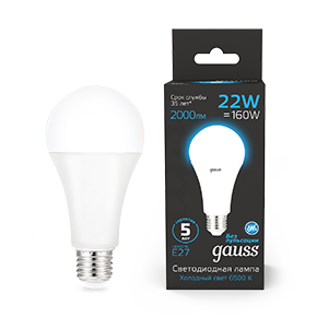 Gauss Лампа A70 22W 1640lm 6500K E27 LED 102502322