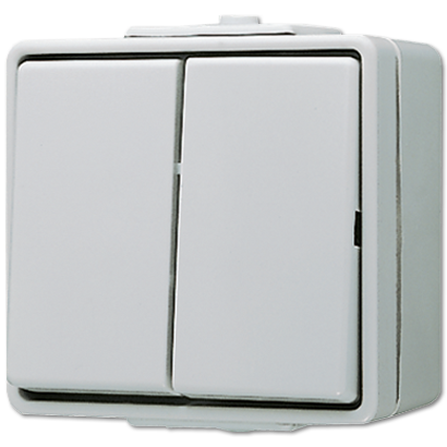 JUNG Выключатель для накладного монтажа сдвоенный IP44 605W