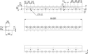 Купить SE SF/SM 2 горизонтальные регулировочные рейки 1000 NSYSMHR10