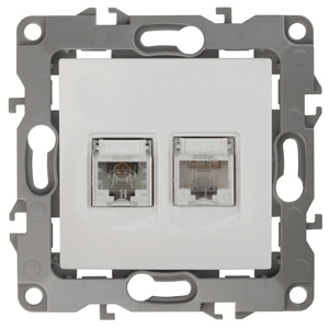 ЭРА 12-3109-02 слоновая Розетка комбинированная RJ45+RJ11, IP20, 12