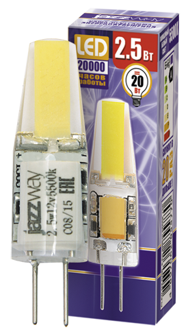 Купить Jazzway Лампа светодиодная (LED) капсульная d10мм G4 2.5Вт 12В холодная дневного света 5500К .2855770