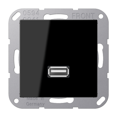 JUNG Мультимедиа разъём, чёрный MAA1122SW