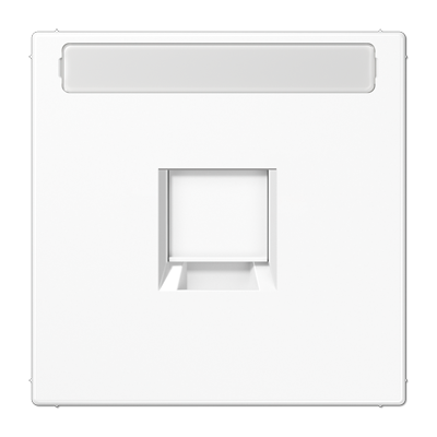 JUNG Плата (фиксация защёлкиванием) для одного модуля с полем для надписи термопласт белый LS1969-15NAWEWW
