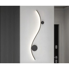 Kink Light 08410-100R,19(3000K) Бра Фальте черный (правое) w20 h100 Led 20W (3000K)