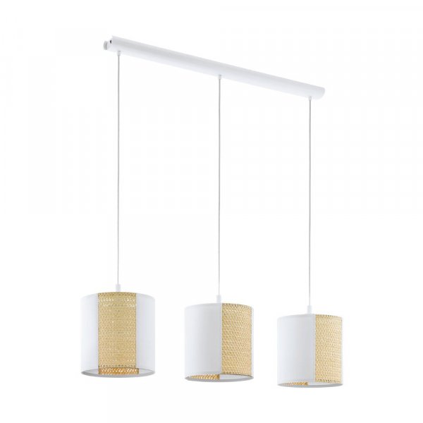 Eglo 43402 Подвес ARNHEM, 3х40W(E27), L1020, B240, H1100, сталь, белый/бумага, водоросли, белый, коричневый