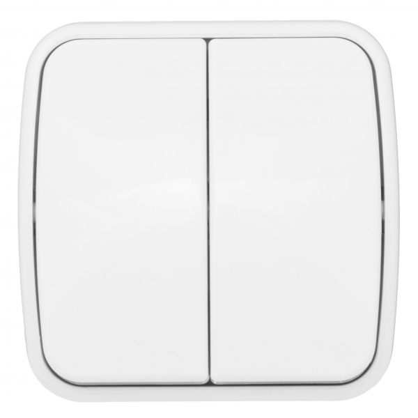 EKF Basic Минск Белый Выключатель 2-кл, 10А, ОП