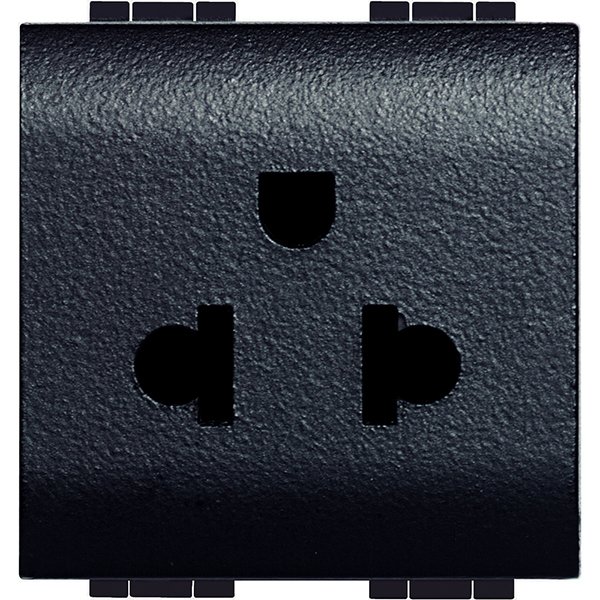 Купить BT LL Алюминий Розетка силовая 2К+З, 16А, универсального стандарта L4126