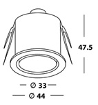 Купить Quest Light Светильник встраиваемый, алюминий, LED 2,5w 3000K 150lm, IP20 POINT alum