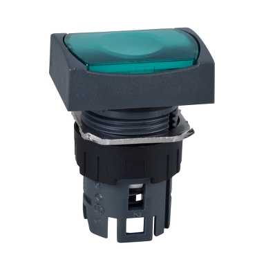 Купить SE Кнопка прямоугольная с подсветкой зеленая ZB6DF3