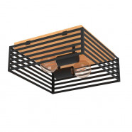 Eglo 390163 Потолочный светильник CL/2 E27 black/wood 'CIDRAZ'