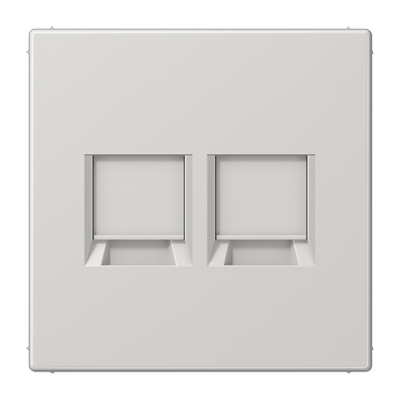 JUNG Плата (фиксация защёлкиванием) для двух модулей термопласт светло-серый LS1969-25WELG