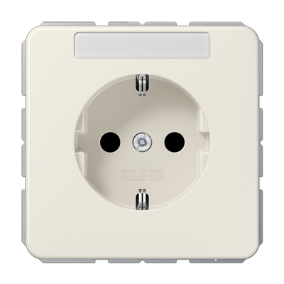 JUNG Штепсельная розетка SCHUKO 16A 250V~ с защитой от детей и полем для надписи, слоновая кость CD1520BFKINA