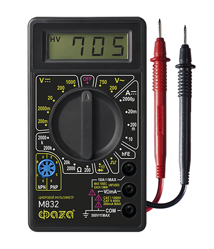 ФАZA Мультиметр Мультиметр цифровой M832 .5000414