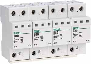 Купить Dekraft Ограничитель перенапряжений 3P+N 80кА класс B 440В