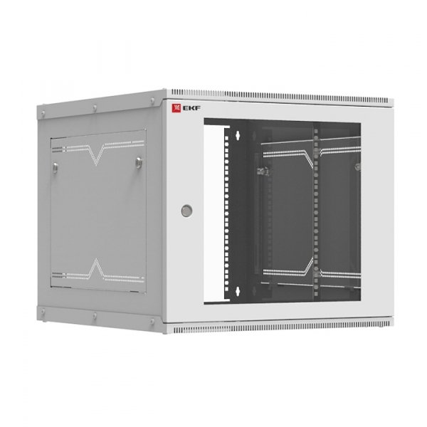 EKF PROxima Astra Шкаф телекоммуникационный настенный разборный 9U (600х650) дверь стекло ITB9G650D