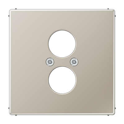 JUNG LS 990 Edelstahl Накладка для 2-ой аудиорозетки ES2962-2