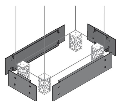 ABB Фланец цоколя 200х500мм ВхШ, 2 шт. ZN5002