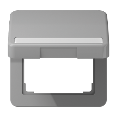 JUNG Крышка ударопрочная откидная с возвратной пружиной и полем для надписи 7×57 мм серая CD590BFNAKLGR