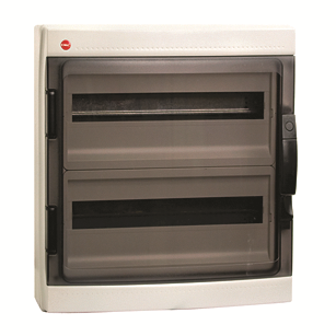 DKC Щиток настен.с двер.36мод.,IP65,сер.,с усил. клем.блок.2х87312