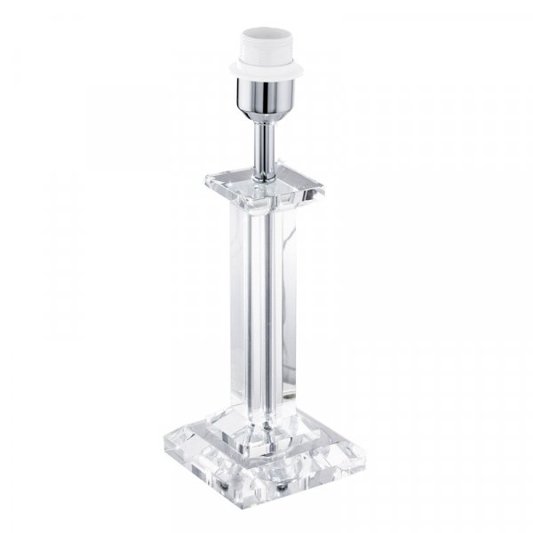 Eglo Glasbury Основа для настольной лампы 1x60W (E27), 120х120, H485, сталь, стекло, хром, прозрачный 49855