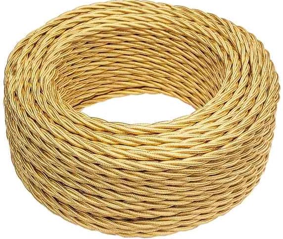 BIRONI Золото глянец Витой провод 2*2,5 20м B1-425-079-20