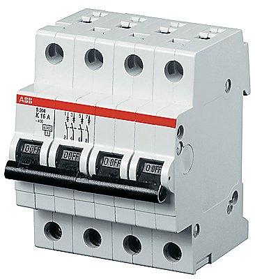 ABB Выключатель автоматический 4-полюсный S204P B16 2CDS284001R0165