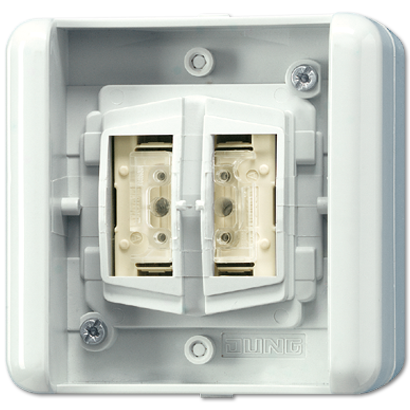 JUNG KNX Клавиша двухкнопочная с BCU, положение Выключатель 8472.01LEDW