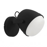 Eglo 390081 Бра UPANEMA, 1x28W, E27, L185, H170, A235, сталь, черный/стекло, белый