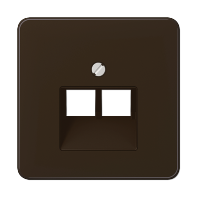 JUNG CD 500/CD plus Коричневая Накладка 2-ой наклонной ТЛФ/комп розетки CD569-2UABR