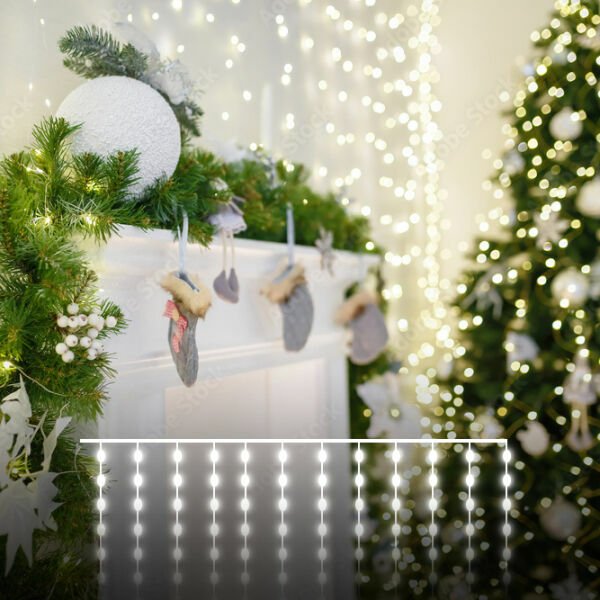 Elektrostandard 200-006 / гирлянда бытовая электрическая занавес / теплый белый a060422