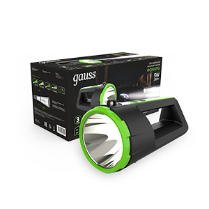 Gauss Фонарь прожекторный модель GFL701 5W 280lm Li-ion 5000mAh диммируемый LED 1/10/30 GF701
