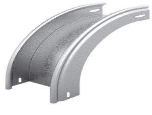 OSTEC Угол внешний плавный 90 град. к лотку 150х50, толщ. 0,7 мм, Сендзимир цинк