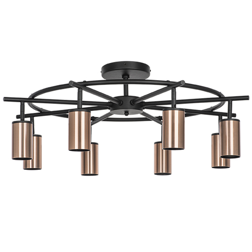 Lightstar LR718308 Люстра RULLO 8х50W GU10 ЧЕРНЫЙ/МЕДЬ (571718+214430-8), шт