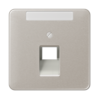 JUNG CD 500/CD plus Платина Накладка 1-ой наклонной ТЛФ/комп розетки с полем для надписи CD569-1NAUAPT