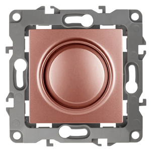 ЭРА 12-4101-14 Светорегулятор поворотно-нажимной, 400ВА 230В, IP20, 12, Медь