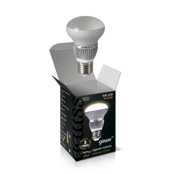 Gauss Лампа LED R63 E27 5W 2700K FR зеркальная EB106102105
