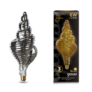 Gauss Лампа Filament TL120 6W 200lm 2400К Е27 gray flexible LED 166802008