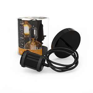 Gauss Светильник подвесной PL021 черный E27, 1 м, 1/40