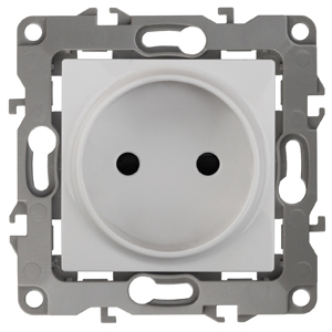 ЭРА 12-2005-01 Розетка 2P, 16A-250В, IP20, без м.лапок, 12, Белый